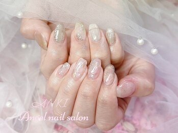 エンジェルネイルサロン(Angel nail salon)/ニュアンスXぷっくりXミラー