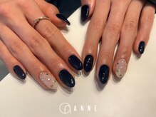 アンネ 渋谷店(ANNE)/パラジェル ネイビービジュー