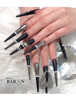 バロン 心斎橋店(BARON)/シルバーミラーネイル