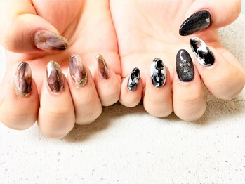 ナッティーキャット(Nutty cat)/ちぐはぐネイル