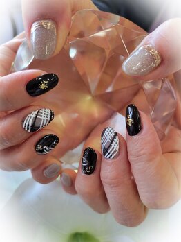 バレンタインネイル