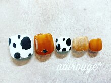 ネイル―ジュ 札幌大通店(nairouge*)/ダルメシアンフットネイル♪