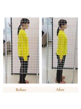 ストレッチヒーロー 倉敷中庄店/立ち姿勢のビフォーアフター