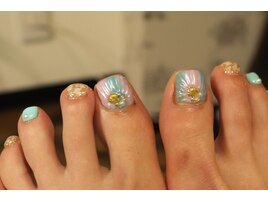 人魚の鱗ネイル