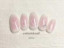 エストラッシュアンドネイル 銀座店(est lash&nail)/チークハートネイル　韓国　