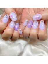 ミニュイ(Minuit)/韓国風パープルネイル◇