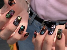 フラワーストーンネイル