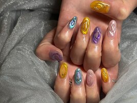 カラフル夏ネイル