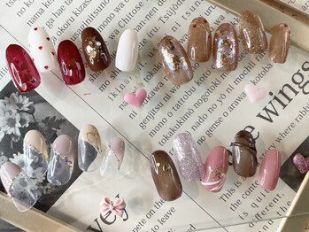 ディア 大森北口店の写真/バレンタインチョコネイル7980円～◎毎月飽きない可愛いさを★ニュアンス・オフィスと幅広く◎