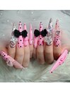 ロングネイル持ち込みデザイン