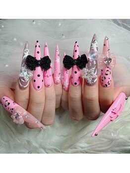 ロングネイル持ち込みデザイン