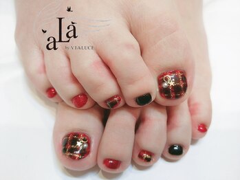 アーラ バイ ヴィアルーチェ(aLa by VIALUCE)/秋冬☆ツイードフットネイル