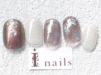 アイネイルズ 梅田店(I nails)/透けニュアンスラメシェル¥7700