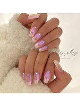 リップルズ(Ripples)/フレンチネイル～オーロラ仕上げ
