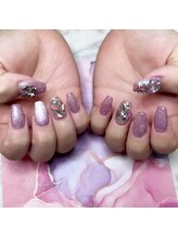 リミズネイルビューティー 名駅店(RimisNailxbeauty)/【美爪育成】長さ出し＋アート