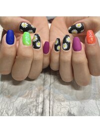 フラワーネイル　マット