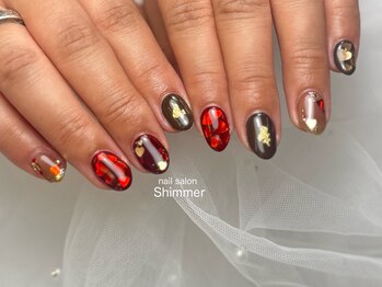 シマー(Shimmer)/バレンタインネイル