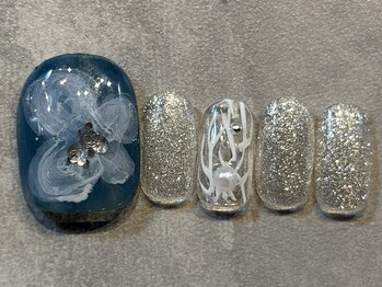 カラネイル 南森町店(calla nail)/インク フラワーネイル