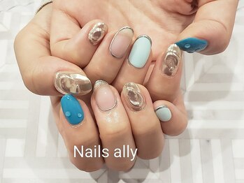 ネイルズアリー 立川店(Nails ally)/ニュアンス×しずくネイル