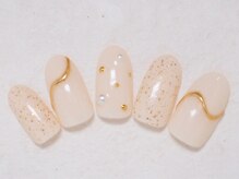 シックネイル(CHIC nail)/ミラーラインアート＆ストーン