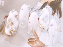 ネイルサロンフォーユー(for u)/ホワイトチェック￥7980