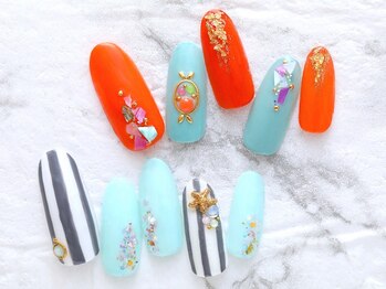 ネイルサロン ティーエイチセブン(Nail Salon TH SEVEN)の写真/【オフ込み/両手6本アート￥8800】デザインを楽しみたい方★イベントやブライダルネイルも人気！