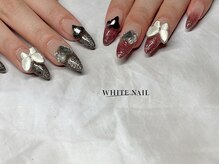 ホワイトネイル(WHITE NAIL)/はあとねいる/蝶/持ち込み