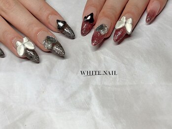 ホワイトネイル(WHITE NAIL)/はあとねいる/蝶/持ち込み