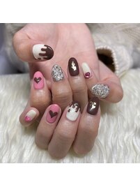 やり放題×バレンタインネイル