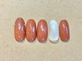 チョコレート色と金のハートホロ