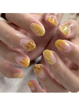 2025秋ネイル【ハチミツネイル】