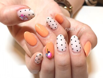 ネイルズ ララ(nails Lala)/夏っぽドットネイル