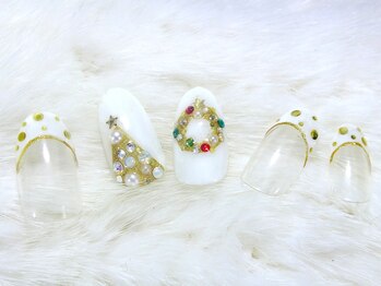 ブラン(Blanc)/フレンチクリスマスネイル