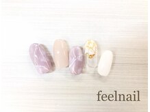 フィールネイル 天神橋店(feel nail)/赤べっ甲/キャメル/着物ネイル