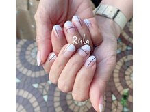 ネイルサロン リスタ(Rista)/モノトーン　フレンチ　シンプル
