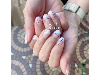 ネイルサロン リスタ(Rista)/モノトーン フレンチ シンプル