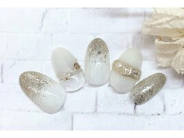 ミラー　リングネイル　ホワイト