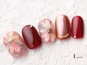 アイネイルズ 横浜WEST店(I-nails)/ミラーフラワー　10480円