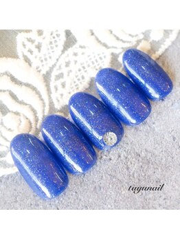 たゆ ネイル(たゆnail)/ギャラクシーブルーネイル☆