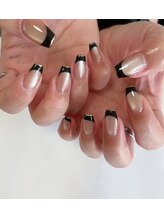 フローリア(Floria)/大人上品ブラックフレンチネイル