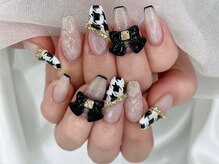 ラビィ 新宿店(Raviy)/千鳥柄ネイル