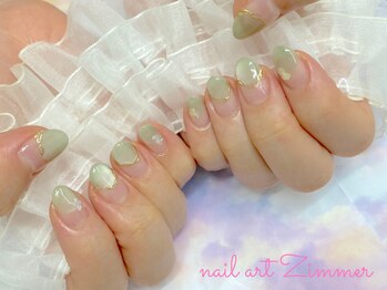 ネイルアート ジマー/クリアニュアンスコース