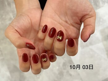 リノ 浦添店(Rino)/ボルドー×レオパード×リボン