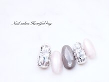 ネイルサロン ハートフルキー(Heartful key)/ツイード×艶マグ¥10500