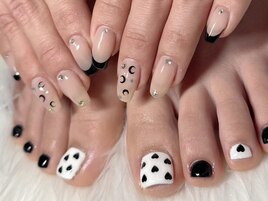 フレンチネイル　ハートネイル