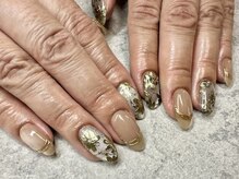 ネイルサロンファストネイルプラス 新宿店(FAST NAIL PLUS)/2025秋ネイル【花柄ミラー】