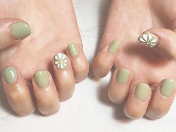 フレイムス アイラッシュ アンド ネイル(FRAMES)/韓国っぽぷっくりお花ネイル★