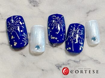 花火ネイル 通常定額コース