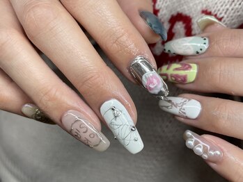 エクラン(ecrin)/韓国ニュアンスチグハグネイル