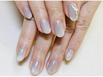 ジーフィンガー 大井町店(G Finger)/グレーマグネットのシンプルnail